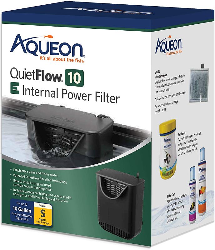 Photo 1 of Aqueon 100106991 Quietflow E Internal Power Filter, Black,10 gallon