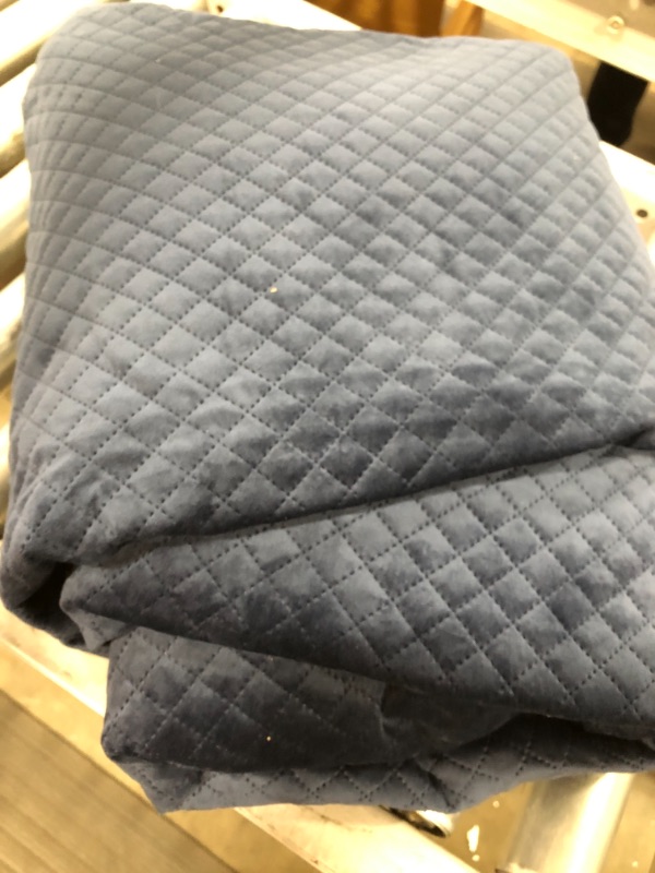 Photo 1 of Amazon Basic Quilted minky weighted blanket-NAVY 60inx80in