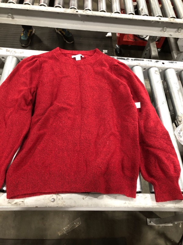 Photo 1 of Amazon Essentials Women's Soft Touch Pleated Shoulder Crewneck Sweater
size Small