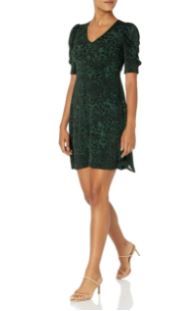 Photo 1 of Lark & Ro Women's Ruched Sleeve V Neck Knit Dress Size 12
