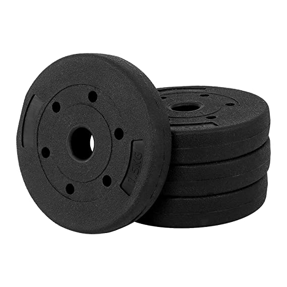 Photo 1 of 12pck| 1.5kg Standard Weight Plates for Home Gym | 1 Inch PVC Weight Lifting Plates 