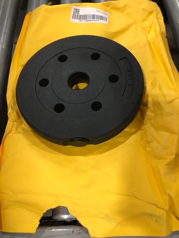 Photo 2 of 12pck| 1.5kg Standard Weight Plates for Home Gym | 1 Inch PVC Weight Lifting Plates 