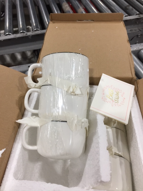 Photo 1 of White Ceramic Tea Set ( 6 tea cups )