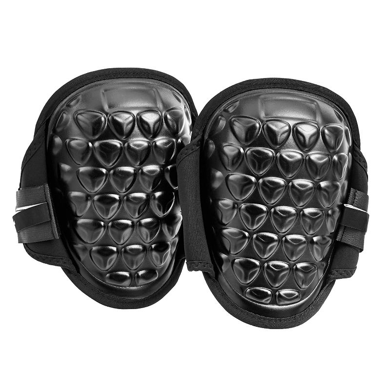 Photo 1 of AmazonCommercial Gel-Foam Knee Pads, 8.66 in, Black,