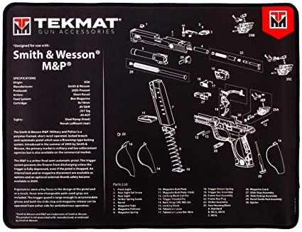 Photo 1 of TekMat Ultra Gun Cleaning Mat for use with S&W M&P, Black, 15" x 20"