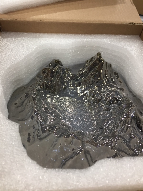 Photo 1 of Heavy glass ashtray decorative centerpiece 6.2 in volcano style