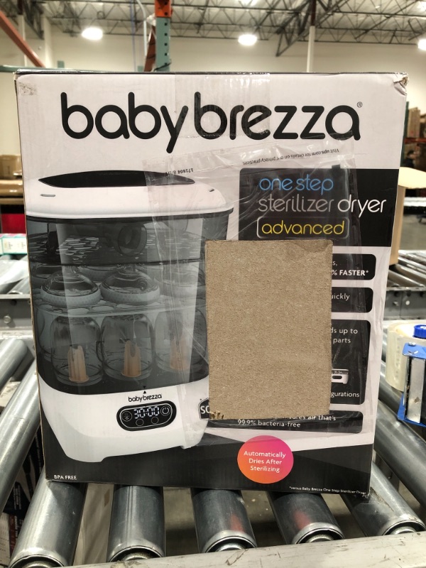 Photo 4 of Baby Brezza Bottle Sterilizer and Dryer Advanced – HEPA Filter And Steam Sterilization – Dries 33 Percent Faster Then Original - Universal Fit up to 8 Baby Bottles And 2 Sets of Pump Parts (Any Brand)
