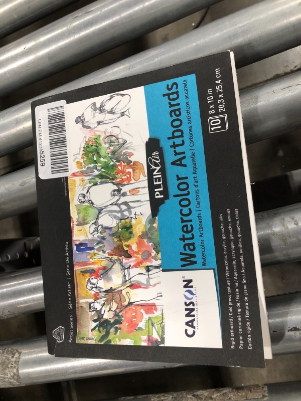 Photo 1 of Canson Plein Air Watercolor Art Board Pad for Watercolor, Ink, Gouache and Acrylic, 8 x 10 Inch, Set of 10 Boards