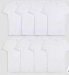 Photo 2 of Fruit of the Loom Men's Crew Neck Undershirt - White SIZE L