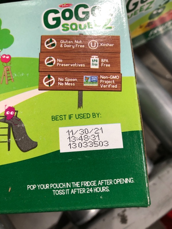 Photo 1 of GoGo squeeZ Fruit on the Go Variety Pack, Apple Apple & Apple Cinnamon, 3.2 oz. (20 Pouches) - Tasty Kids Applesauce Snacks - Gluten Free Snacks for Kids - Nut & Dairy Free - Vegan Snacks EXP 11/30/21 SET OF 3