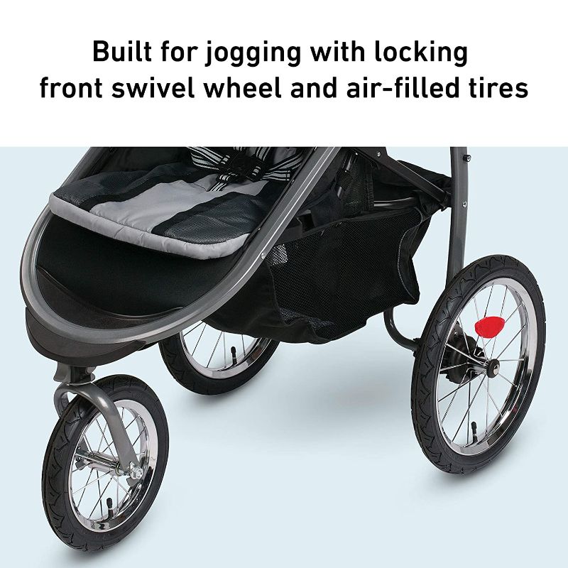 Photo 2 of Graco FastAction Fold Jogger Travel System | Includes the FastAction Fold Jogging Stroller and SnugRide 35 Infant Car Seat, Gotham
