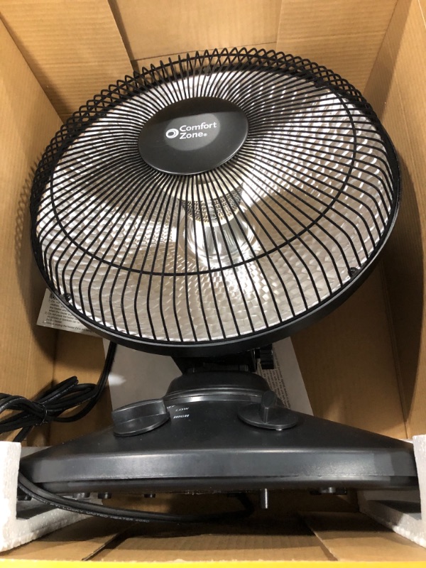 Photo 2 of Comfort Zone 700/1000-Watt Oscillating Parabolic Dish Radiant Electric Portable Space Heater , Black