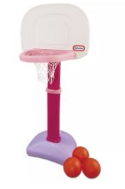 Photo 1 of Little Tikes Toddler/Kids Easy Score Basketball Set with Adjustable Hoop, 3 Balls, and 6 Height Settings, 18 Months to 5 Years, Pink