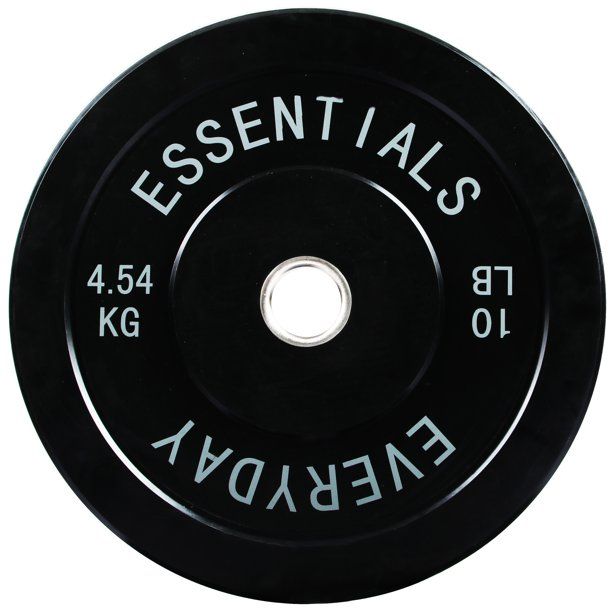 Photo 1 of Everyday Essentials Olympic Bumper Plate Weight Plate with Steel Hub, 10 Lbs, PACK OF TWO