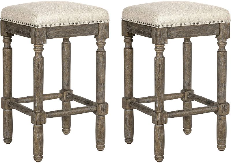 Photo 1 of Ball & Cast Kitchen Counter Pub-Height Barstool 26 Inch Seat Height Taupe Set of 1
