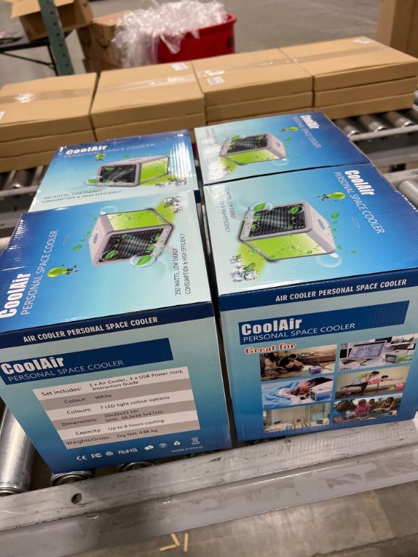 Photo 1 of 4pk Personal Air Conditioner Cooler, Humidifiers, Purifier & Portable Mini Size Table Fan for Office
