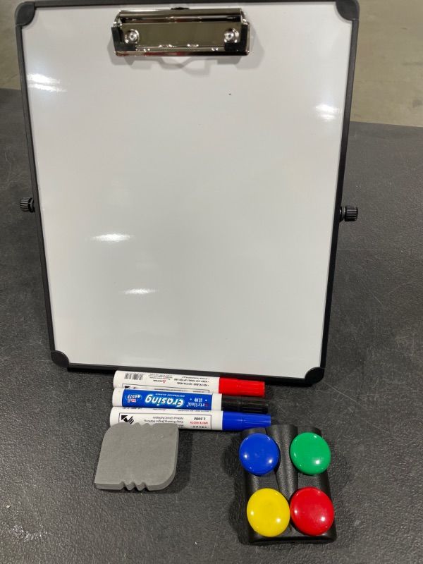 Photo 1 of 12 x 10 White board for school, home, office. 3 dry erase markers and 4 magnets included  set of 3