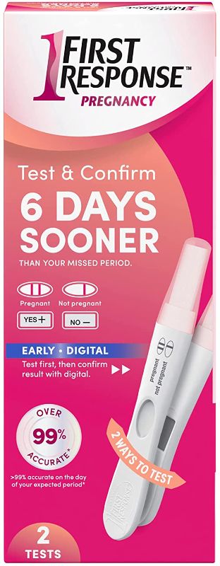 Photo 2 of 2 PACK-- First Response Early Result Pregnancy Test- (Packaging & Test Design May Vary) ( BEST BY 02/24/2023 --03/11/2023 )
