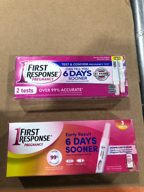 Photo 3 of 2 PACK-- First Response Early Result Pregnancy Test- (Packaging & Test Design May Vary) ( BEST BY 02/24/2023 --03/11/2023 )
