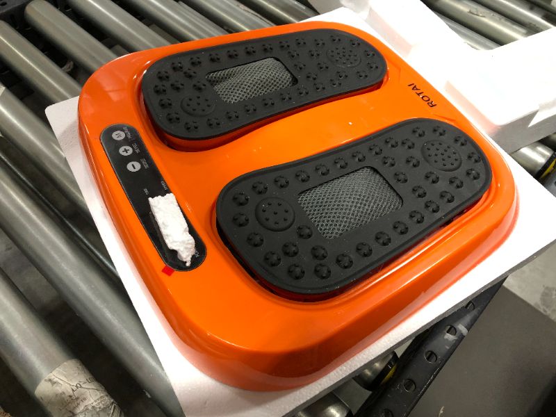 Photo 3 of ROTAI Vibration Foot Massager Multi Relaxations and Pain Relief Rotating Acupressure Electric Foot Circulation Device with Remote Control Orange
