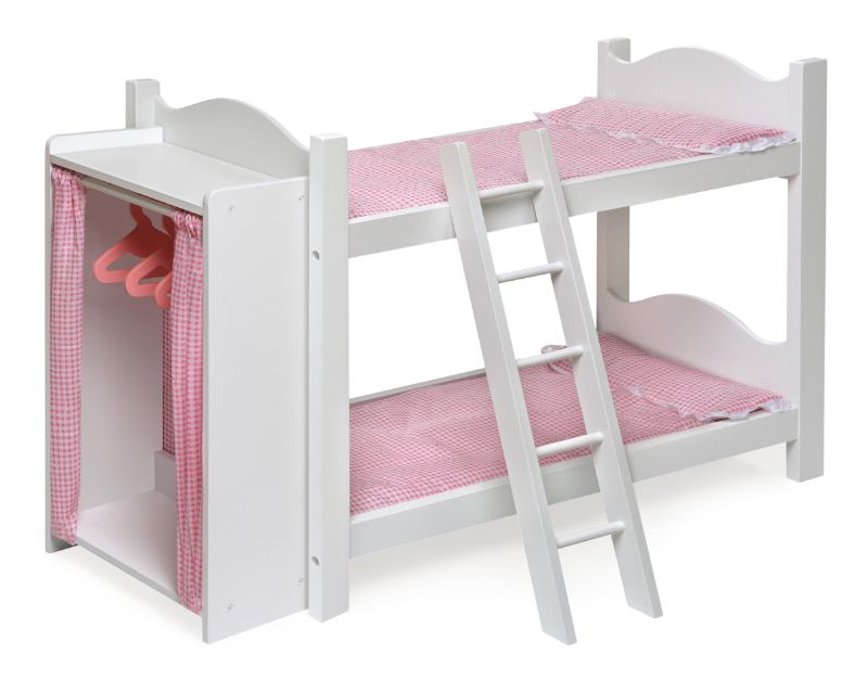 Photo 1 of Badger Basket Doll Bunk Beds w/Ladder and Storage Armoire