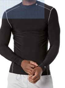 Photo 1 of Starter Men's Long Sleeve Mock Neck Athletic Light-Compression T-Shirt, Amazon Exclusive
size L