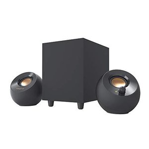 Photo 1 of Creative Pebble Plus 2.1 USB-Powered Desktop Speakers with Powerful Down-Firing Subwoofer and Far-Field Drivers, Up to 8W RMS Total Power for Computer PCs and Laptops (Black)
