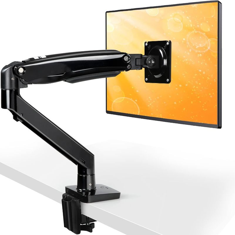 Photo 1 of ErGear 22-35” Premium Single Monitor Stand Mount w/USB, Ultrawide Computer Screen Desk Mount w/Full Motion Gas Spring Arm, Height/Tilt/Swivel/Rotation Adjustable, Holds from 6.6lbs to 26.5lbs
