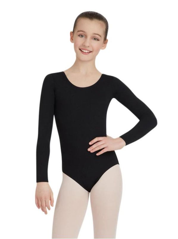 Photo 1 of Capezio Child Long Sleeve Leotard, BLACK, SIZE TODDLER