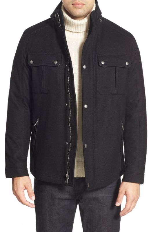 Photo 1 of Cole Haan Melton Coat, Size X-Large in Black