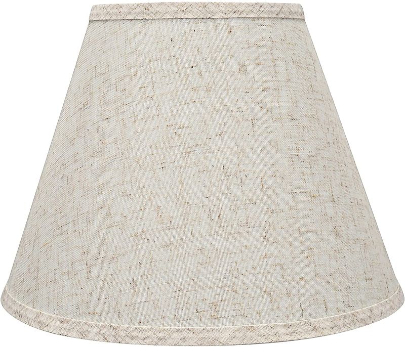 Photo 1 of Aspen Creative 58877 Transitional Hardback Empire Shape Construction Flaxen, 12" Wide (6" x 12" x 9") UNO LAMP Shade
