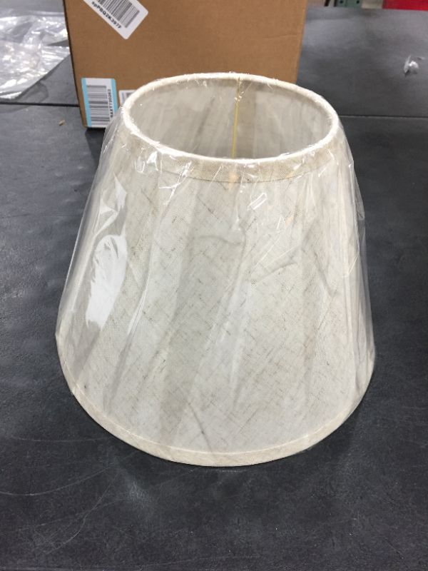 Photo 2 of Aspen Creative 58877 Transitional Hardback Empire Shape Construction Flaxen, 12" Wide (6" x 12" x 9") UNO LAMP Shade
