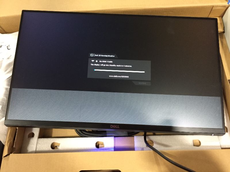 Photo 3 of Dell 240Hz Gaming Monitor 24.5 Inch Full HD Monitor with IPS Technology, Antiglare Screen, Dark Metallic Grey /SELLING FOR PARTS 
