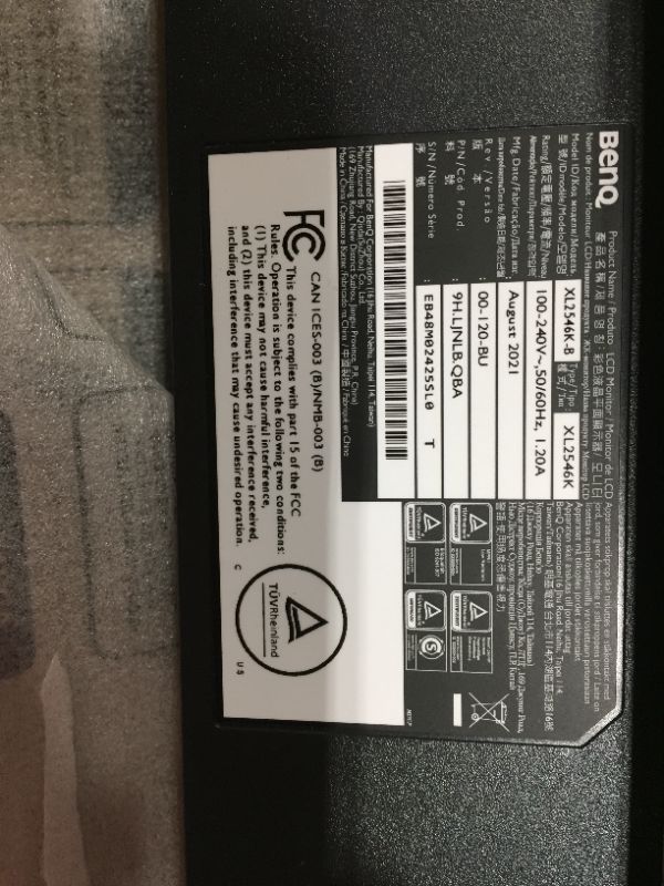 Photo 4 of BenQ ZOWIE XL2546K 24.5 inch 240Hz Gaming Monitor | 1080P | DyAc+ | Smaller Base | Flexible height & tilt adjustment | XL Setting to Share | Customizable Quick Menu | S-Switch | Shield/ SELLING FOR PARTS ONLY
