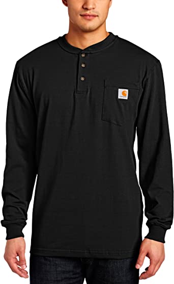 Photo 1 of Carhartt Men's Loose Fit Heavyweight Long-Sleeve Pocket Henley T-Shirt XLT