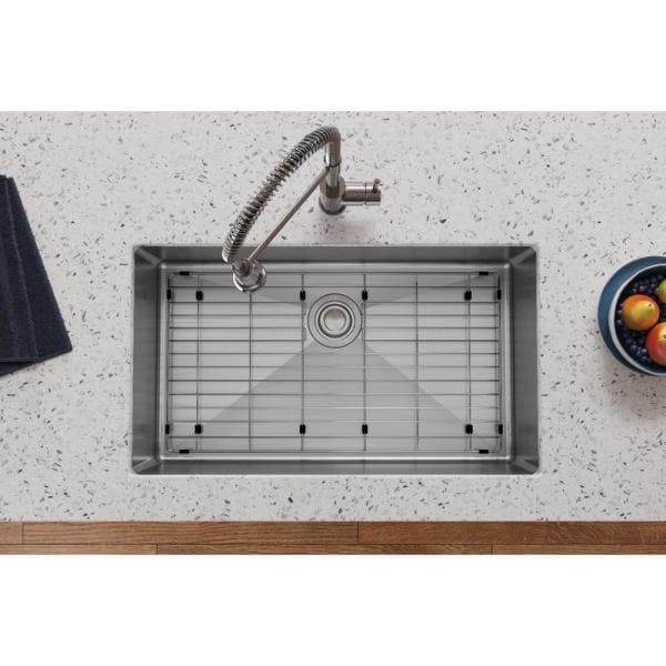 Photo 1 of Crosstown 29.25 in. x 16.25 in. Bottom Grid for Kitchen Sink in Stainless Steel