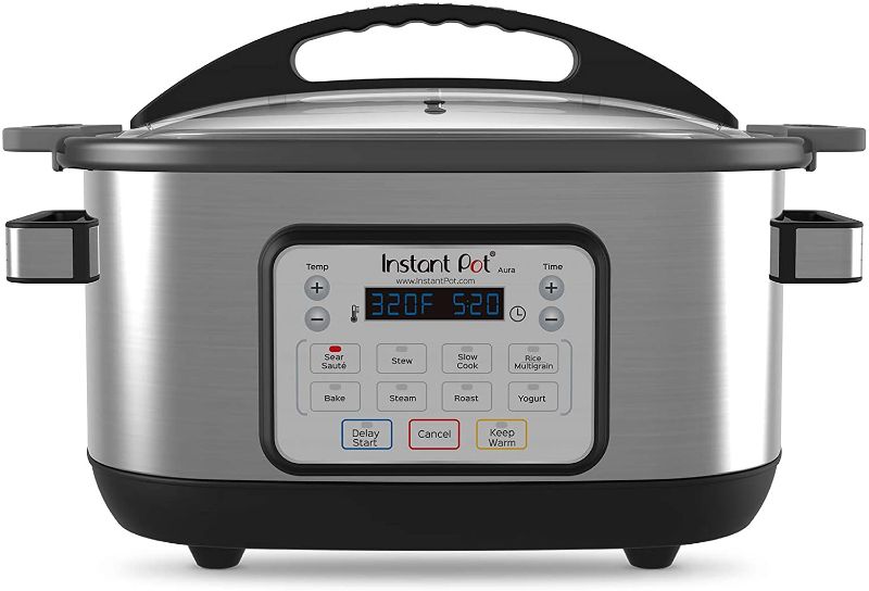 Photo 1 of Instant Pot Aura 10-in-1 Multicooker Slow Cooker, 10 One-Touch Programs, 6 Qt, Silver (AURA 6Qt)