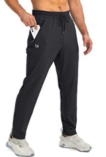 Photo 1 of G Gradual Men's Sweatpants with Zipper Pockets Tapered Joggers for Men Athletic Pants for Workout, Jogging, Running Lg