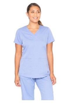 Photo 1 of Barco Grey's Anatomy Women's 71166 Two Pocket V-Neck Scrub Top With Shirring Back Size Small