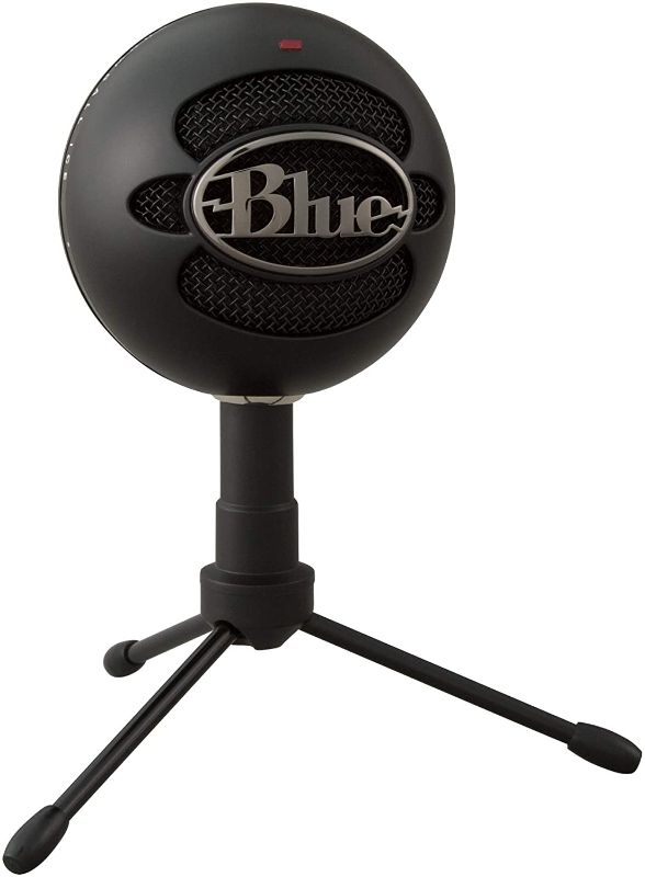 Photo 1 of Blue Snowball iCE Plug 'n Play USB Microphone for Recording, Streaming, Podcasting, Gaming on PC and Mac, with Cardioid Condenser Capsule, Adjustable Desktop Stand and USB Cable - Black