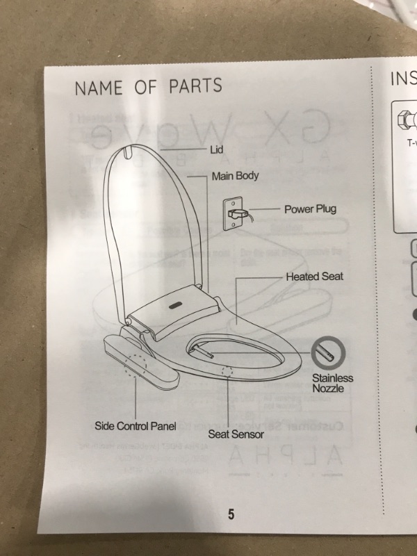 Photo 3 of Alpha GX Wave Bidet Seat in Elongated White