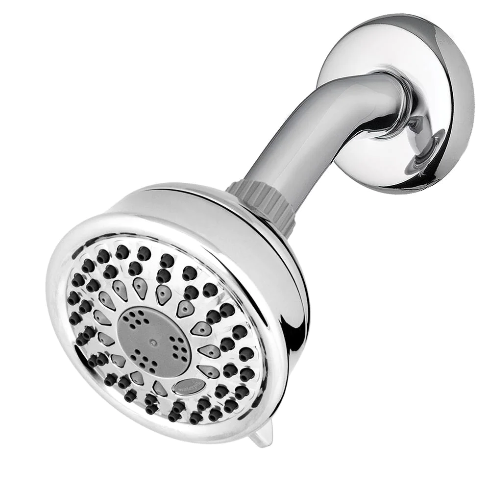 Photo 1 of 5-Spray 3.8 in. Single Wall Mount 1.8 GPM Fixed Shower Head in Chrome
