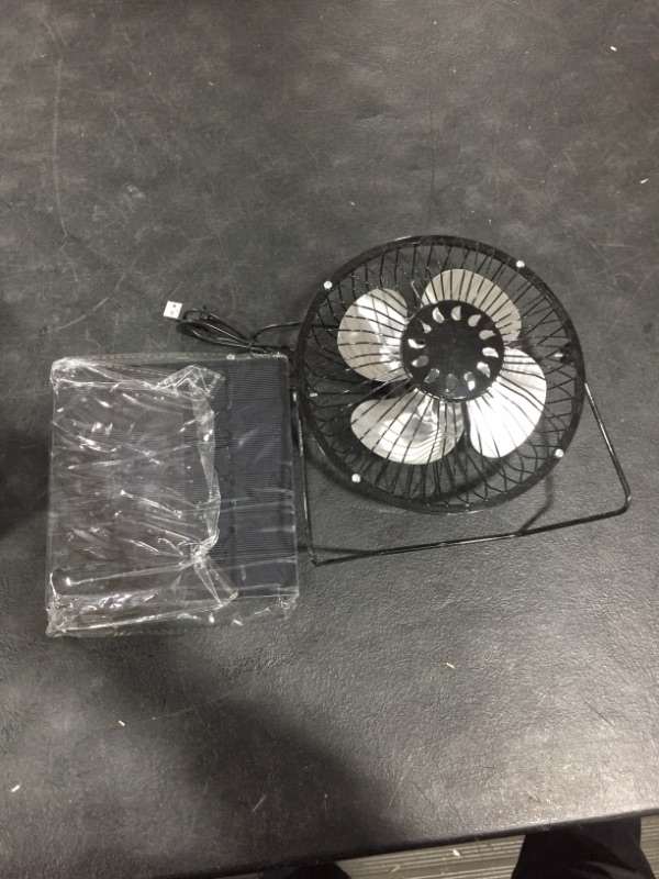 Photo 2 of Solar Panel Powered Fan, 4.5W 6V USB Solar Panel Powered Mini Portable Fan Solar Mini Exhaust Fan for Cooling Ventilation Home Travelling Fishing