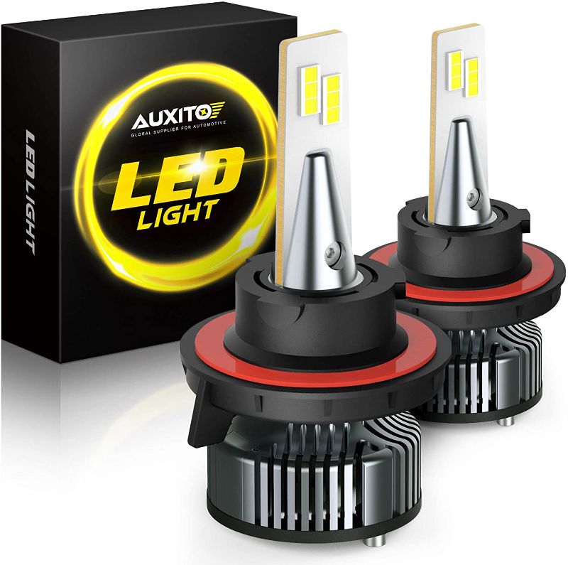 Photo 1 of AUXITO 9008 H13 LED Bulbs, Dual Beam Conversion Kit, CanBus Ready, 400% Brighter 16000LM 6500K White for Ford Yukon Jeep Dodge Chevy