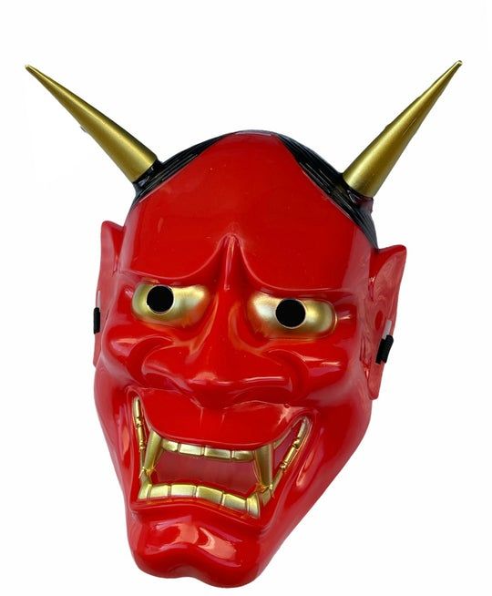 Photo 1 of RED ONI MASK PLASTIC MASK