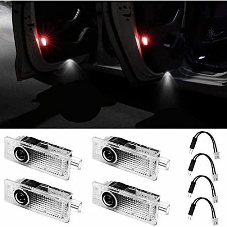 Photo 1 of 4 Pack Car LED Door Logo Lights Projector 3D Ghost Shadow Lights for A-1 3 4 5 6 7 8 series Projector Welcome Logo Lights Lamps Accessories, PACK OF 2
