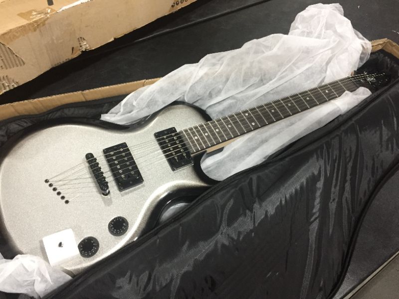 Photo 5 of Indio by Monoprice 66 Classic Electric Guitar with Gig Bag, Silver Burst