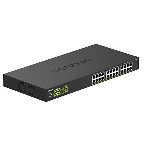 Photo 1 of TGEAR 24-Port Gigabit Ethernet Unmanaged PoE+ Switch - with 24 x PoE+ 380W, Desktop/Wallmount, Model Number: GS324PP-100NAS