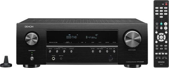 Photo 1 of Denon - AVR-S540BT Receiver, 5.2 channel, 4K Ultra HD Audio and Video, Home Theater System, built-in Bluetooth and USB - Black
