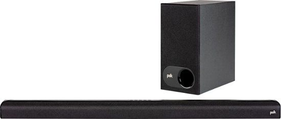 Photo 1 of Polk Audio - 2.1-Channel Signa S2 Ultra-Slim Soundbar with Wireless Subwoofer and Dolby Digital - Black